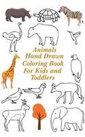 Animals Hand Drawn Coloring Book for Kids & Toddlers
