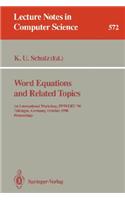 Word Equations and Related Topics