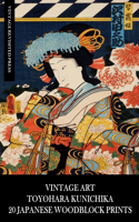 Vintage Art: Toyohara Kunichika: 20 Japanese Woodblock Prints: Ukiyo-e Ephemera for Framing and Collages