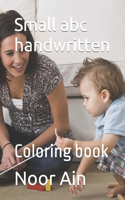 Small abc handwritten: Coloring book