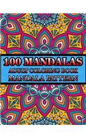 100 Mandalas Adult Coloring Book Mandala Pattern