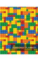 2020 Daily Planner: Cute Building Block Pattern - One Year - 365 Day Full Page a Day Schedule at a Glance - 1 Yr Weekly Monthly Overview - Professional Time Management 