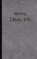 Notes, Ideas, Etc.: A Companion Notebook for The ADD ADHD Planner for Students 6x9 Gray Chalkboard Textured Cover