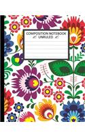 Unruled Composition Notebook 8" x 10". 120 Pages
