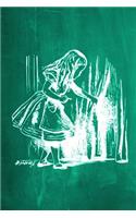 Alice in Wonderland Chalkboard Journal - Alice and The Secret Door (Green)