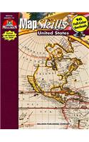 Map Skills: United States, Grades 7-9