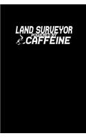 Land Surveyor Powered By Caffeine: Hangman Puzzles - Mini Game - Clever Kids - 110 Lined pages - 6 x 9 in - 15.24 x 22.86 cm - Single Player - Funny Great Gift