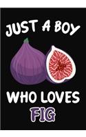 Just a Boy Who Loves Fig: Journal / Notebook Gift For Boys, Blank Lined 109 Pages, Fig Lovers perfect Christmas & Birthday Or Any Occasion