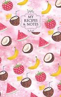My Recipes & Notes: Elegant Blank Recipe Book to Write in, Document all Your Special Recipes and Notes, Perfect to Make Your Own Recipe Book or Cookbook 100-Pages 7" x 