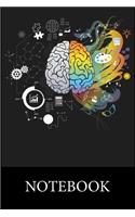 Colorful Brain Science And Art Notebook: Composition Book for School Diary Writing Notes, Taking Notes, Recipes, Sketching, Writing, Organizing, Christmas Halloween Birthday Gifts