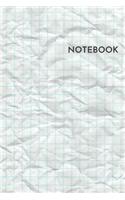 Notebook: Blank Lined College Ruled Notebook 6x9 Inches 100 Pages Crumpled Paper