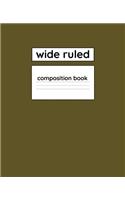 Wide Ruled Composition Book
