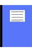 Composition Book 200 Sheet/400 Pages 8.5 X 11 In.: Blue Pattern Cover Notebook College Ruled (Composition Notebook Journal)