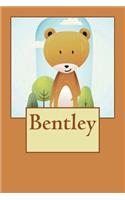 Bentley: Personalized Name 100 Lined Journal Pages - Diary - 6"x 9" Large Composition Note Book Gloss Finish Paperback