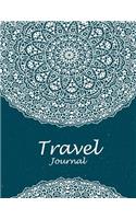 Travel Journal: Blue Art Design, 2019 Calendar Trip Planner, Personal Traveler's Notebook 8.5" X 11" Travel Log, to Do List