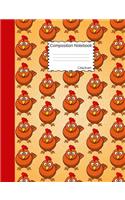 Chicken Composition Notebook: Modern Cartoon Animal College Ruled Book for School and Work, Journaling and Writing Notes for Girls, Boys and Teens, for Students and Teachers