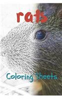 Rat Coloring Sheets: 30 Rat Drawings, Coloring Sheets Adults Relaxation, Coloring Book for Kids, for Girls, Volume 1