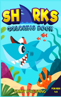 Sharks Coloring book for kids 4-8