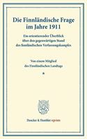 Die Finnlandische Frage Im Jahre 1911