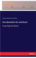 Von deutscher Art und Kunst: Einige fliegende Blätter