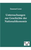 Untersuchungen zur Geschichte der Nationalökonomie: (German)