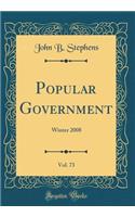 Popular Government, Vol. 73: Winter 2008 (Classic Reprint)