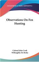 Observations On Fox Hunting