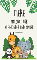 Tiere Malbuch für Kleinkinder und Kinder: 50 völlig einzigartige Ausmal-Seiten mit einfachen Tierfiguren. Leicht zu malen für junge Kinder