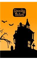 Spooky Notes: Notebook I Bullet Diary I Journal I Diary I 124 blank pages with table of contents I Halloween Sunrise