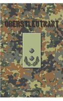 Oberstleutnant: Liniertes Notizbuch / Tagebuch liniert - 15,24 x 22,86 cm (ca. DIN A5) - 120 Seiten