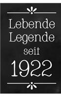 Lebende Legende 1922: DIN A5 - 120 Punkteraster Seiten - Kalender - Notizbuch - Notizblock - Block - Terminkalender - Abschied - Abschiedsgeschenk - Ruhestand - Arbeitsko