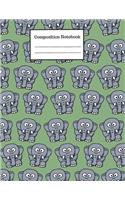 Composition Notebook: Large elephant Notebook to Write in