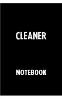 Cleaner Notebook: Blank Lined Notebook Journal Gift Idea