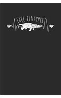 Platypus Heartbeat: Platypuses Notebook, Dotted Bullet (6 x 9 - 120 pages) Animal Themed Notebook for Daily Journal, Diary, and Gift