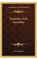 Memories And Anecdotes: (English)