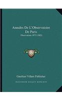 Annales De L'Observatoire De Paris
