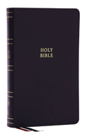 Nkjv, Single-Column Reference Bible, Verse-By-Verse, Black Bonded Leather, Red Letter, Comfort Print (Thumb Indexed)