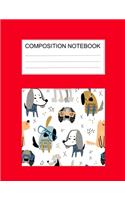 Composition notebook: Ruled (8.5 x 11 in), 110 Pages: Diary Book For Girl, Journal Notebook For Kids, Writing Journal Lined, Cute Pets green (8.5 x 11 in), 110 Pages(45 Cute Composition Notebook Red)