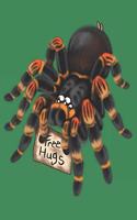 Free Hugs Tarantula Composition Notebook (Orange Red Knee Version)