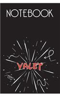 VALET Notebook, Simple Design: Notebook /Journal Gift, Simple Cover Design,100 pages, 6x9, Soft cover, Mate Finish