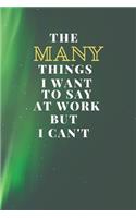 The many things i want to say at work but i can't: notebook/journal 6X9 inches 120 pages