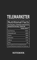 Nutritional Facts Telemarketer Awesome Notebook: 6x9 inches - 110 graph paper, quad ruled, squared, grid paper pages - Greatest Passionate working Job Journal - Gift, Present Idea