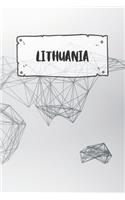 Lithuania: Dotted Travel Diary Notebook or Journey Dotted Grid Journal - Holiday Trip Pocketbook for Men and Women with Dots