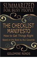 The Checklist Manifesto - Summarized for Busy People