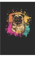 Pug Color Splash: Pug Dogs Notebook, Blank Lined (6" x 9" - 120 pages) Animal Themed Notebook for Daily Journal, Diary, and Gift