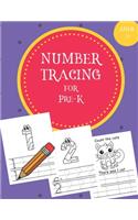 Number Tracing for Pre-K: Number Tracing Book for Pre-K / Notebook / Practice for Kids / Coloring / Number Writing Practice - Gift