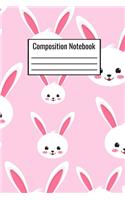 Composition Notebook: Cute Bunny Rabbit Notebook For Kids Teens Adults Couples Men Women Parents To Write Down Daily Notes