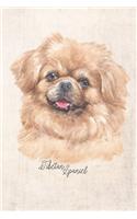 Tibetan Spaniel Dog Portrait Notebook: Blank Dot Grid Journal for Dog Lovers, Dog Mom, Dog Dad and Pet Owners - 6x9 - 5MM Dot Grid Pages