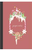ginger notes: small lined Funny Gingerbread Notebook / Travel Journal to write in (6'' x 9'') 120 pages