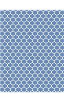 Moroccan Trellis - Blue-Gray 101 - Lined Notebook With Margins 8.5x11